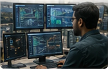 Operator reviewing detections and audit evidence on a SANGAM console