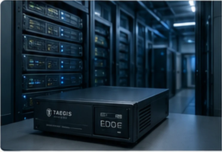 TAEGIS Edge appliance installed in an on-site server room