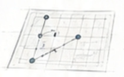 Sketch of a route plotted on a map, a targeted intervention plan